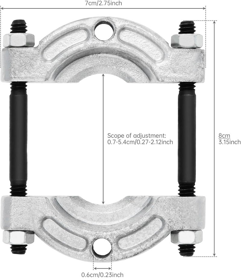 ChgImposs Heavy Duty Bearing Puller with 1/4 to 15/16 inch Jaw for Gear Pinion/Wheel Hub/Bearing Separator, Chrome-Plated Steel Splitter Tool - Image 2